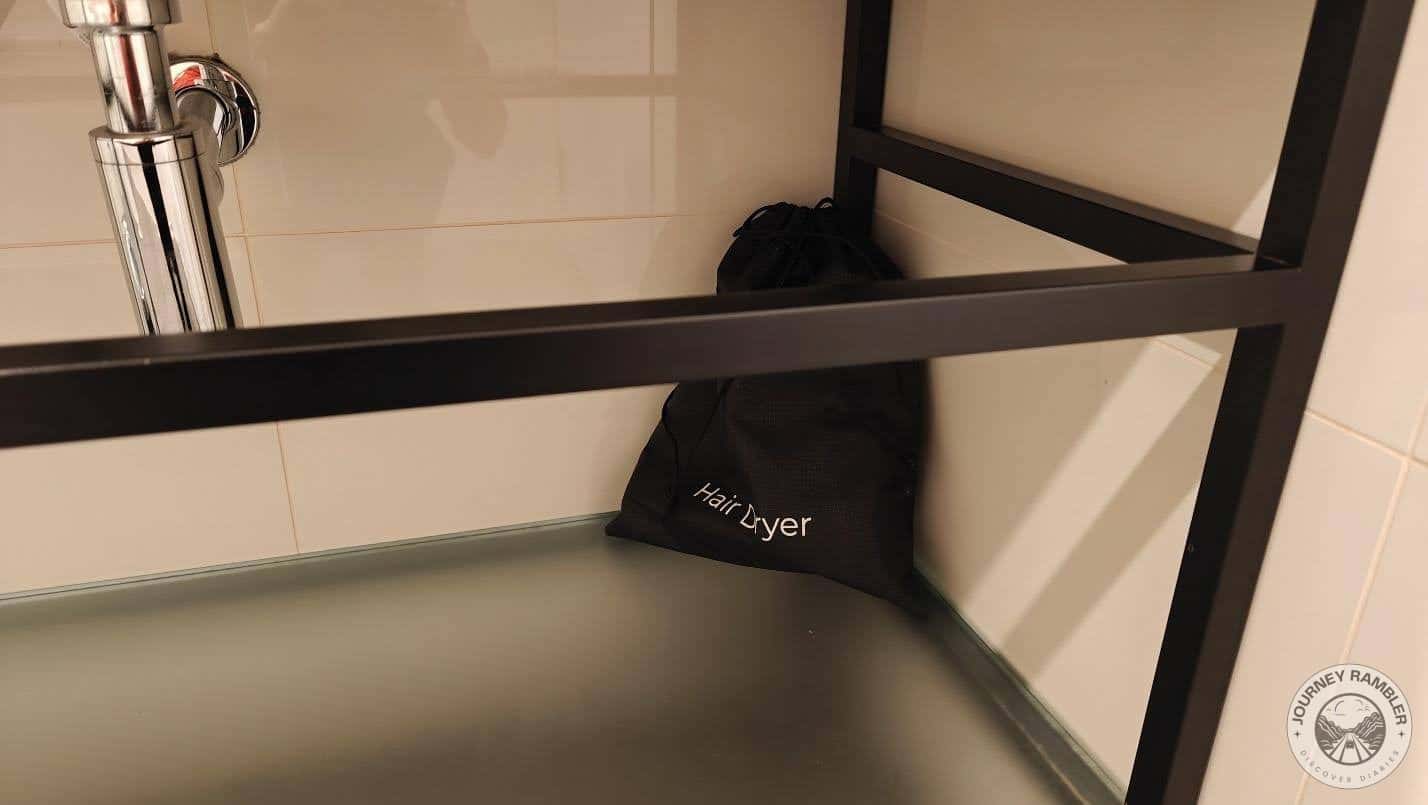 hair dryer inside a bag