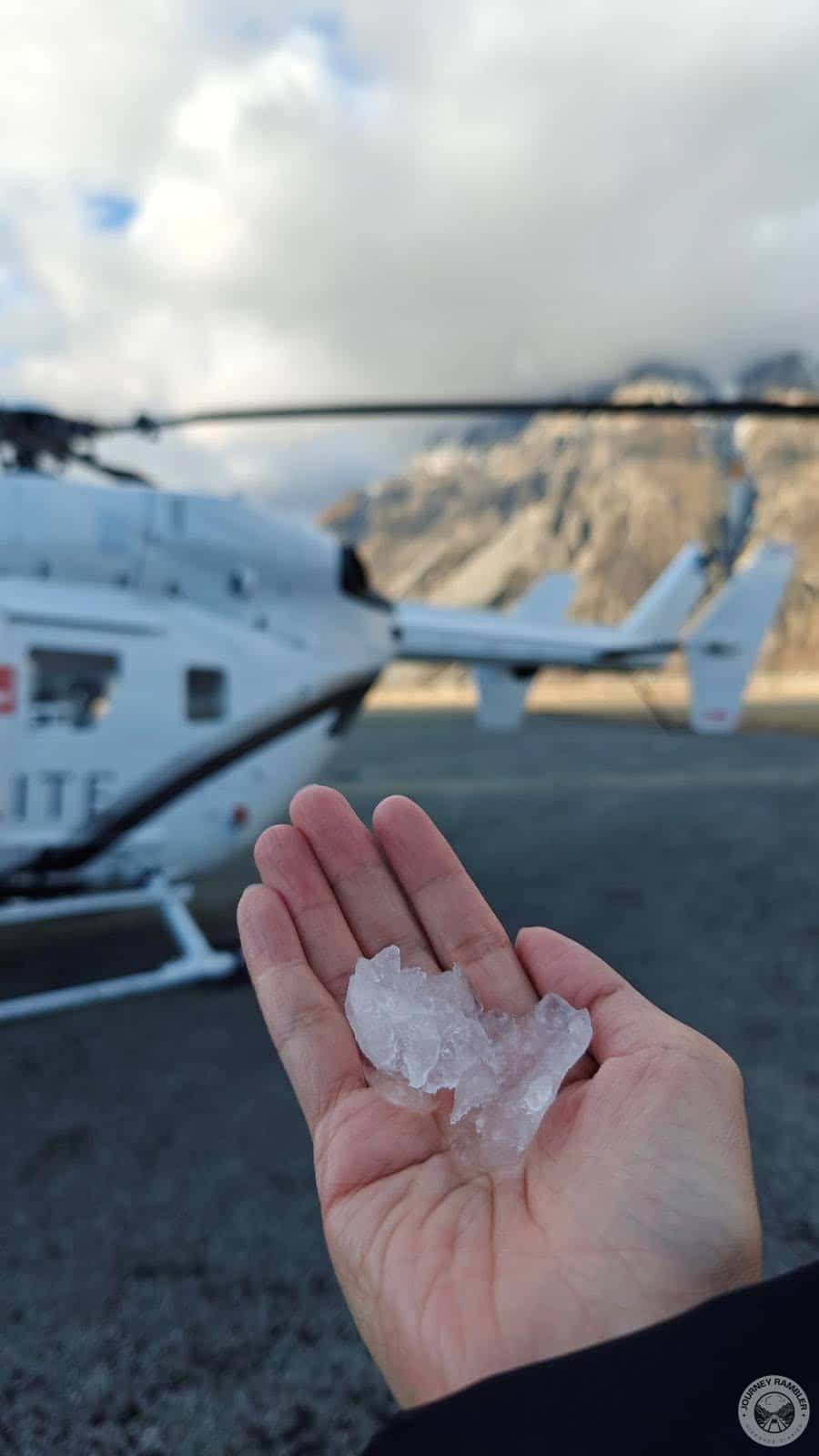 handful of snow that I managed to keep as a souvenir