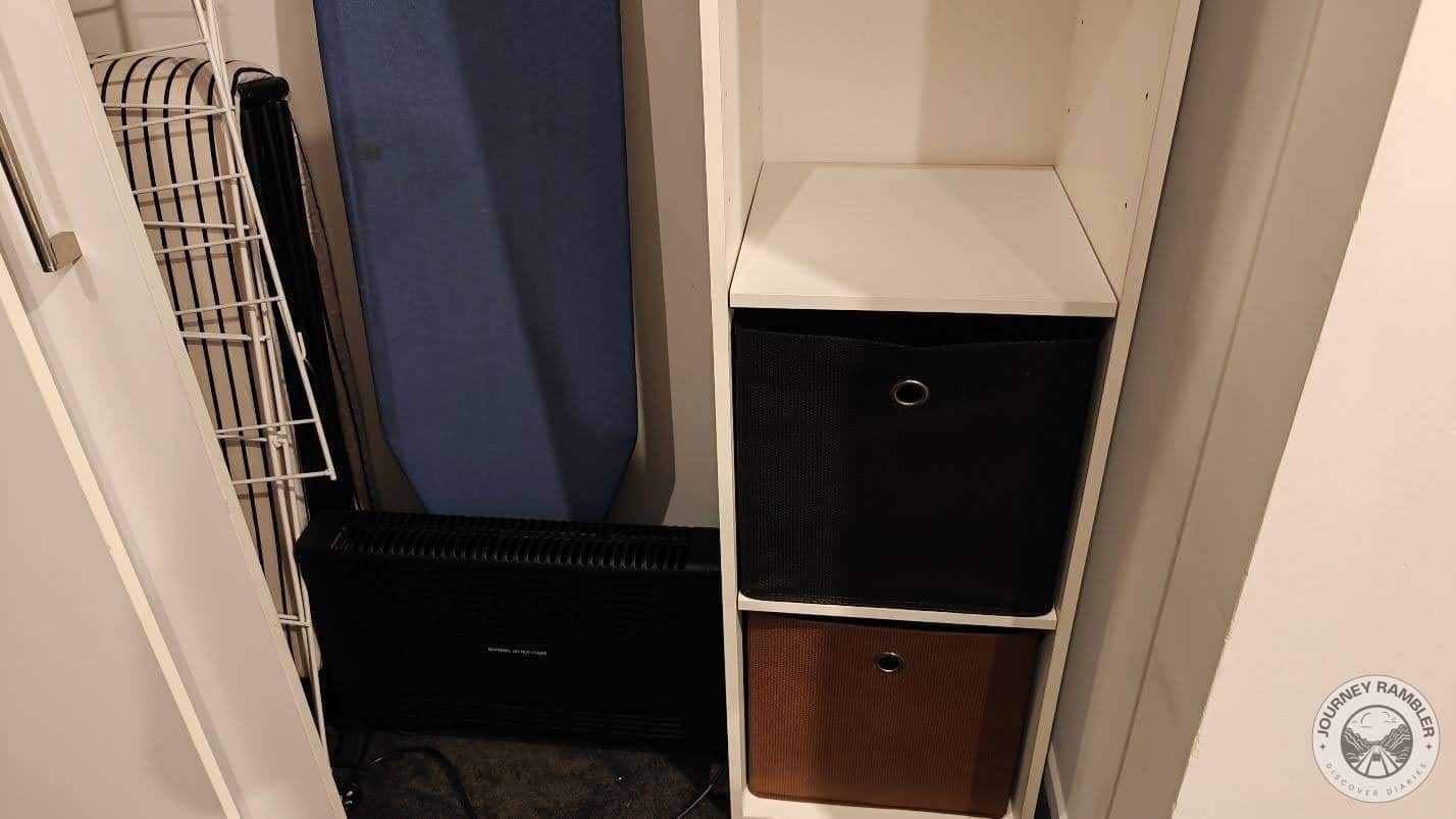 heater inside the closet