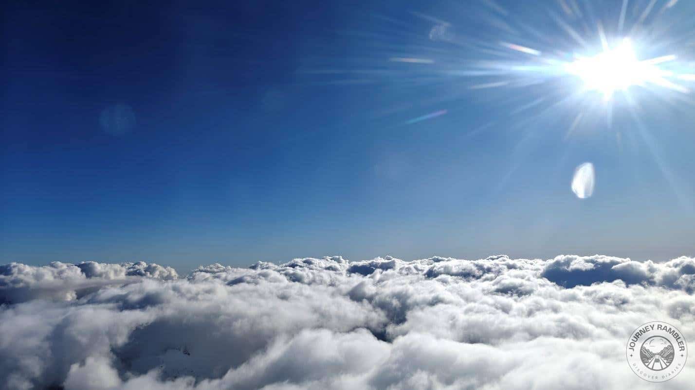 helicopter can elevate pretty high up even above the clouds