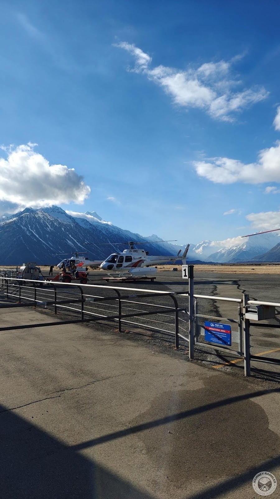 helicopters being readied for their tours