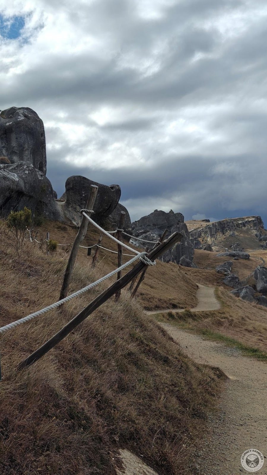 hiking trail with fence