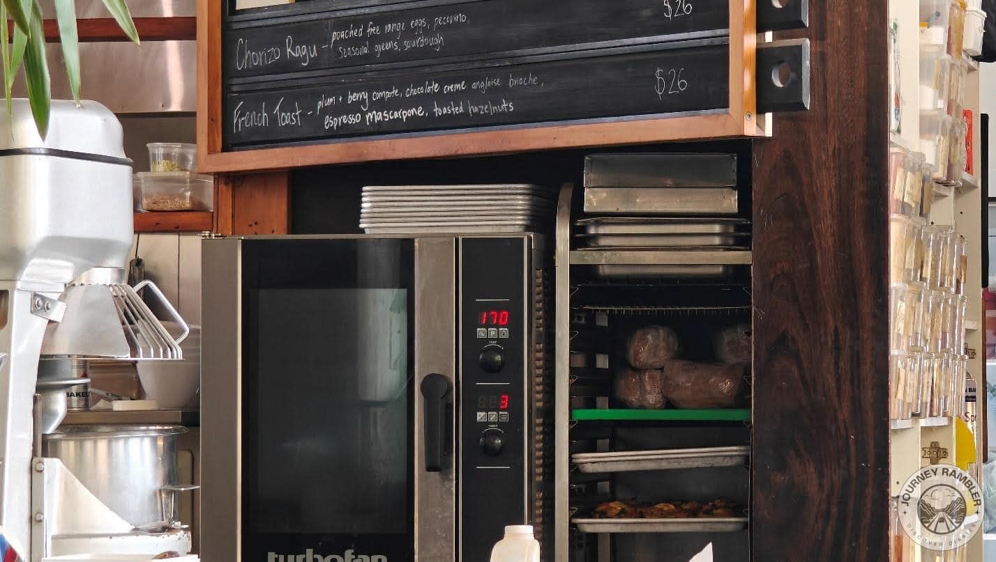 huge oven behind the counter