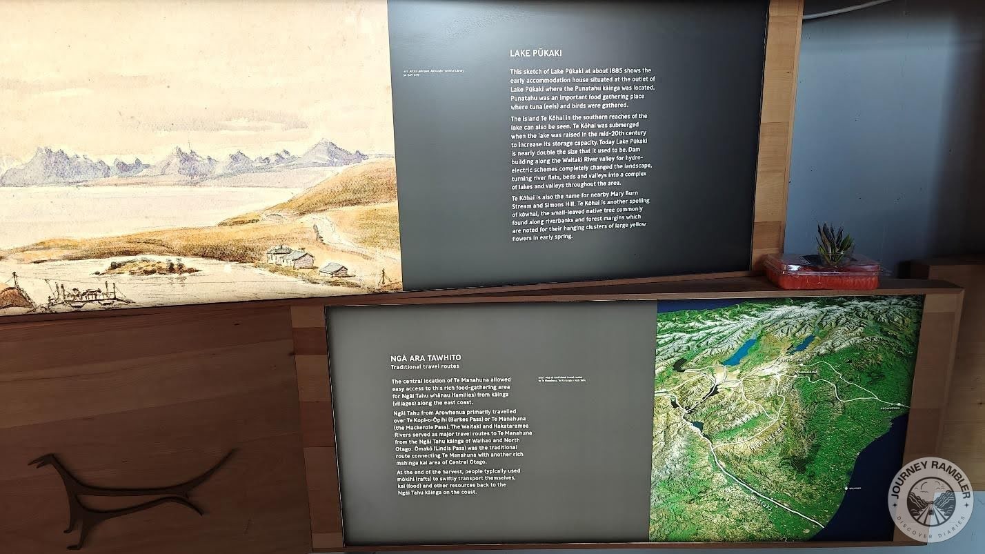 information about Lake Pukaki and the traditional travel routes