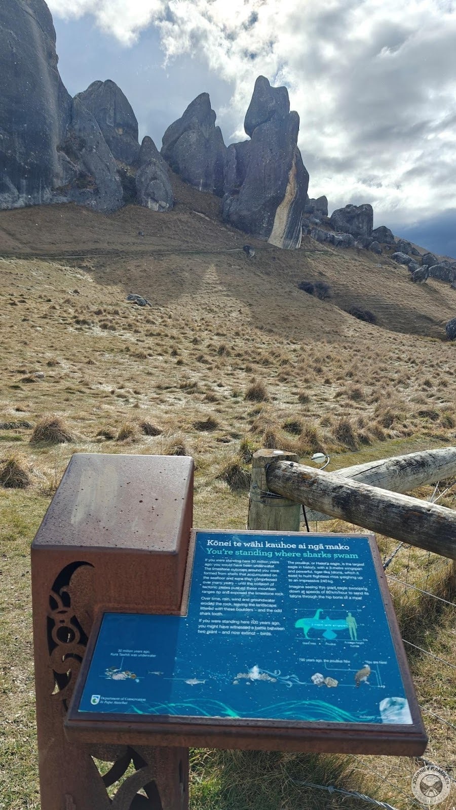 inscription talks about how the area used to be a part of the ocean