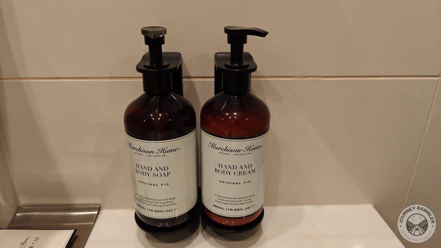 liquid soap and hand and body cream