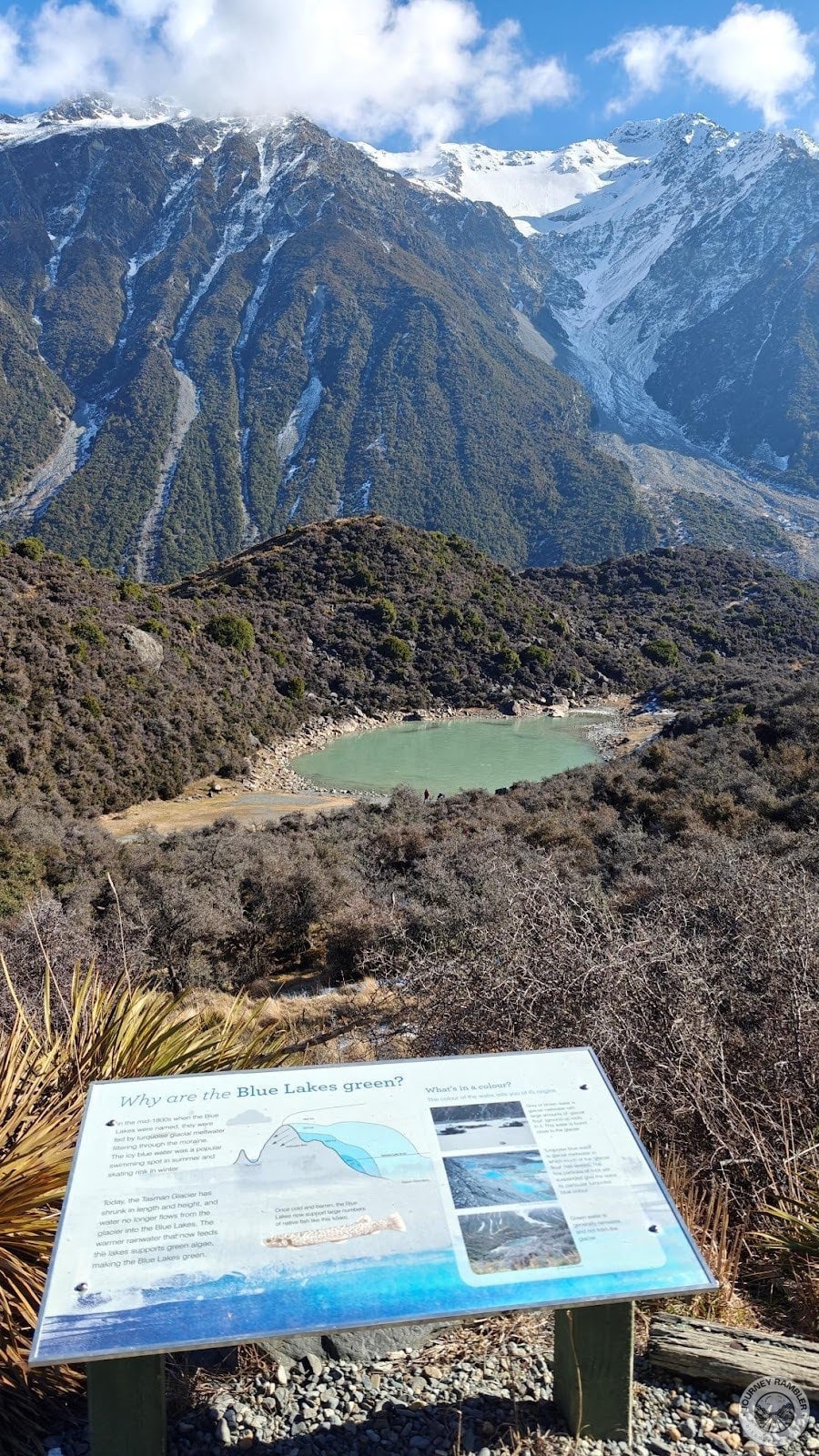 lookout here where you can then view the Blue Lakes