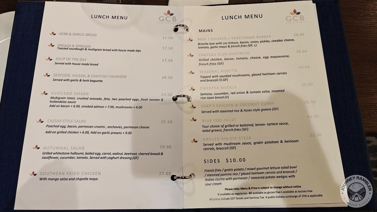 lunch menu items