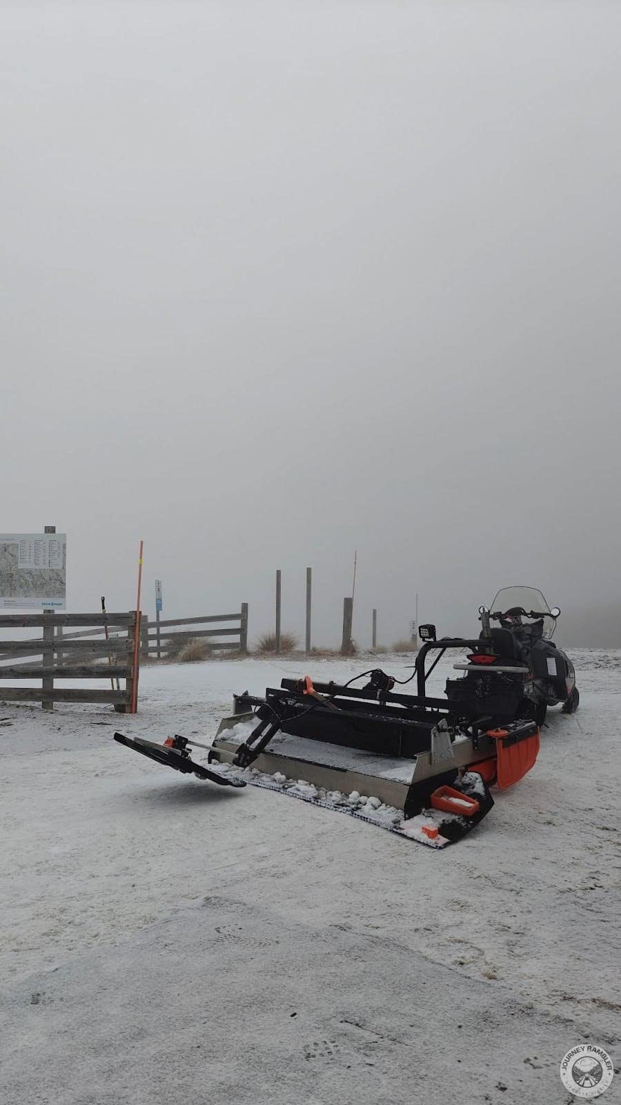 machine outside clearing the snow