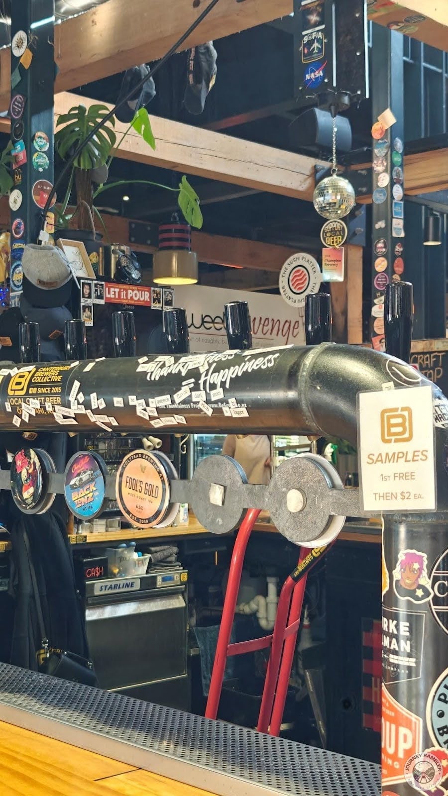 majority of the bar’s offerings are craft beer