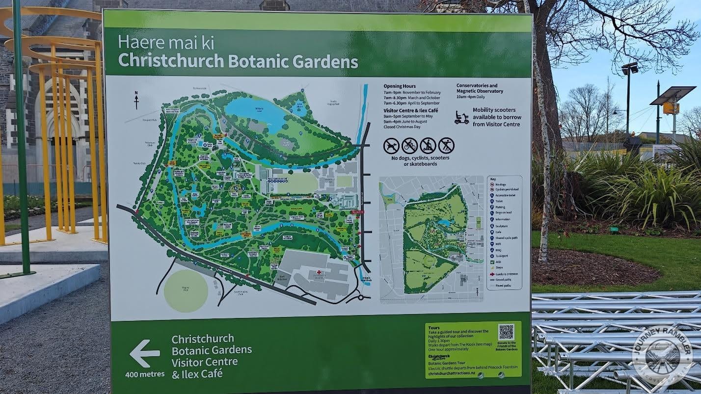 map of the Botanic Gardens in this area