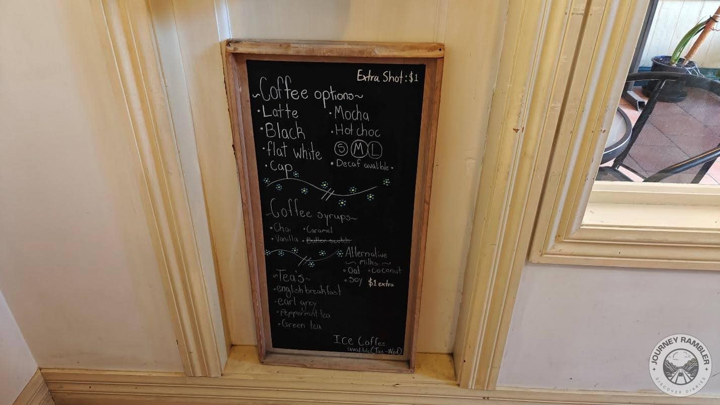 menu was written on a blackboard