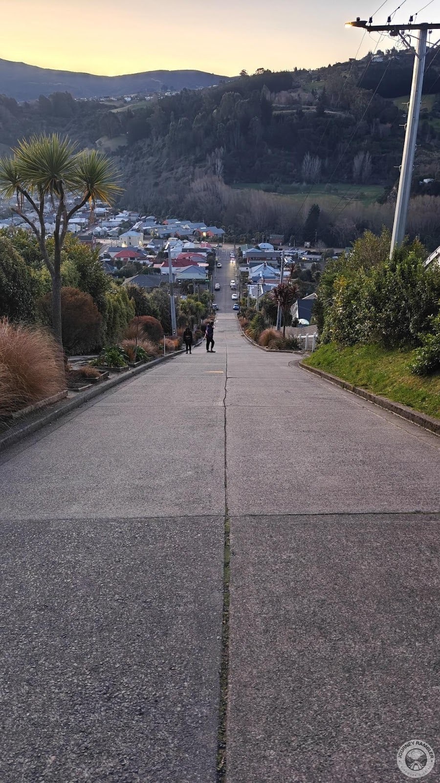 mountains in the background and the sun was setting