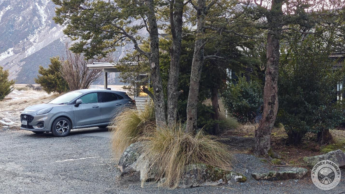 parking area in front of the motel