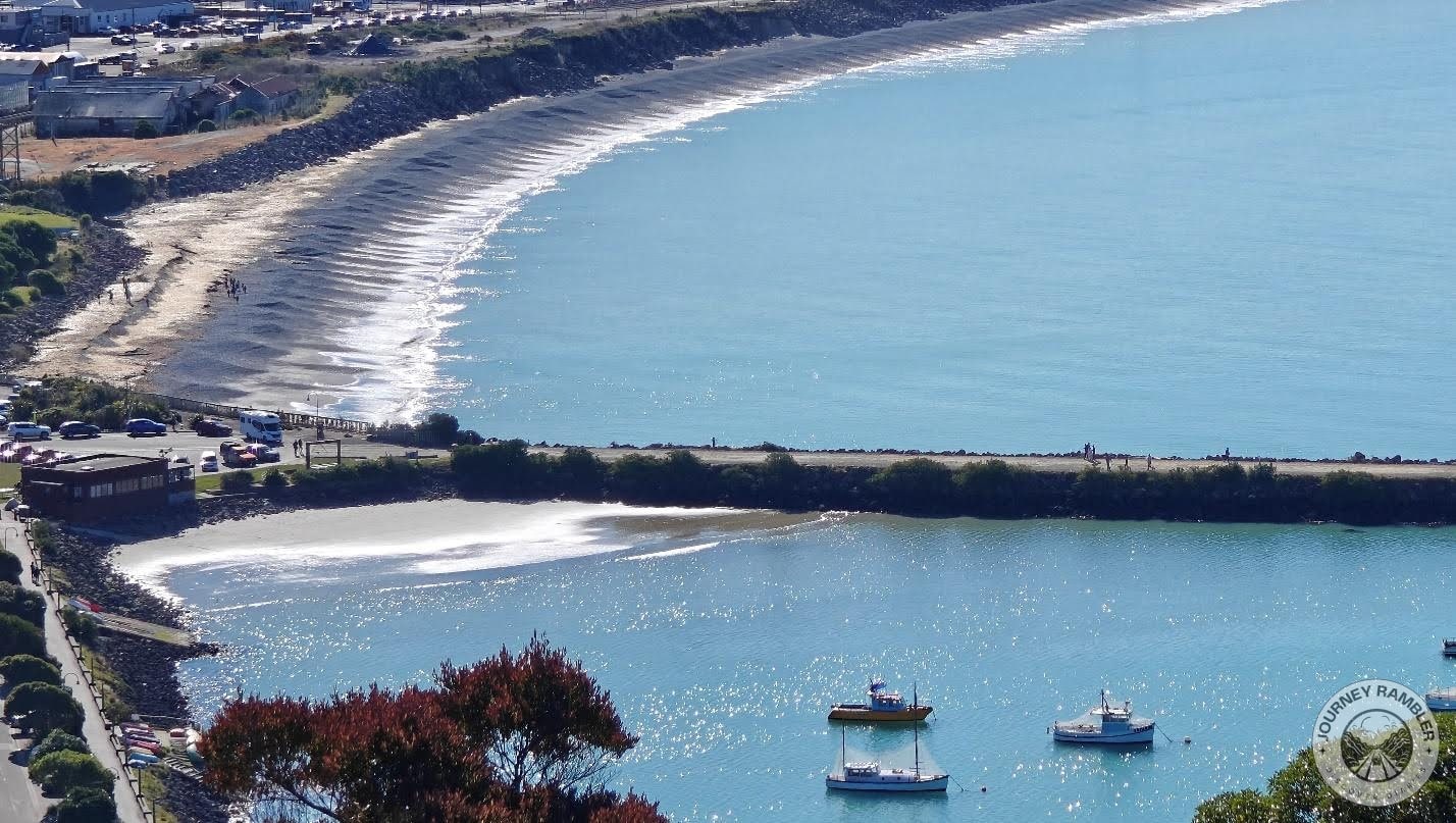 parking lot for the wharf and breakwater