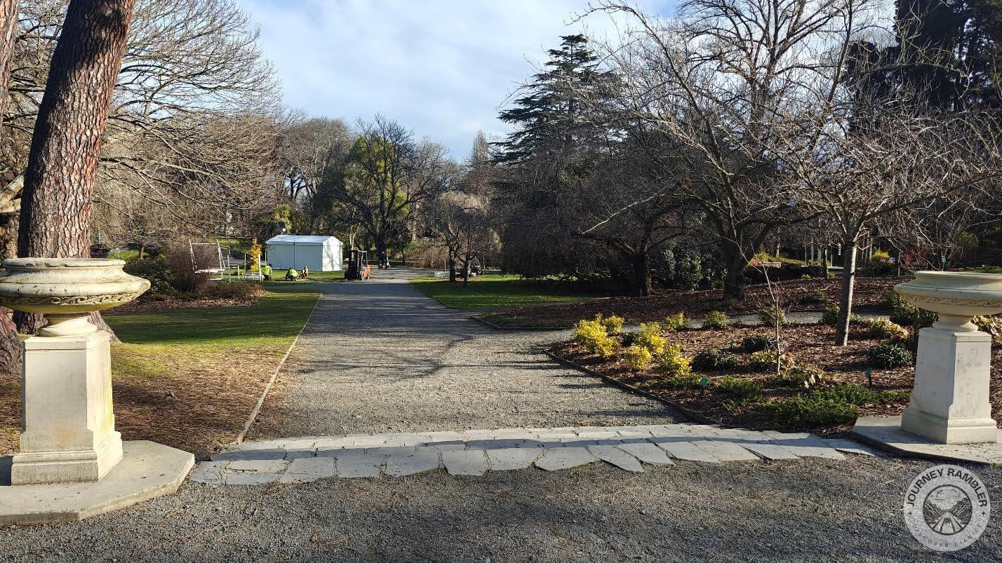path separating Archery Lawn and the Hydrangea Garden