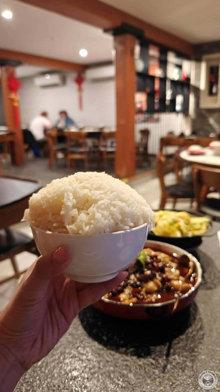 plain steamed rice