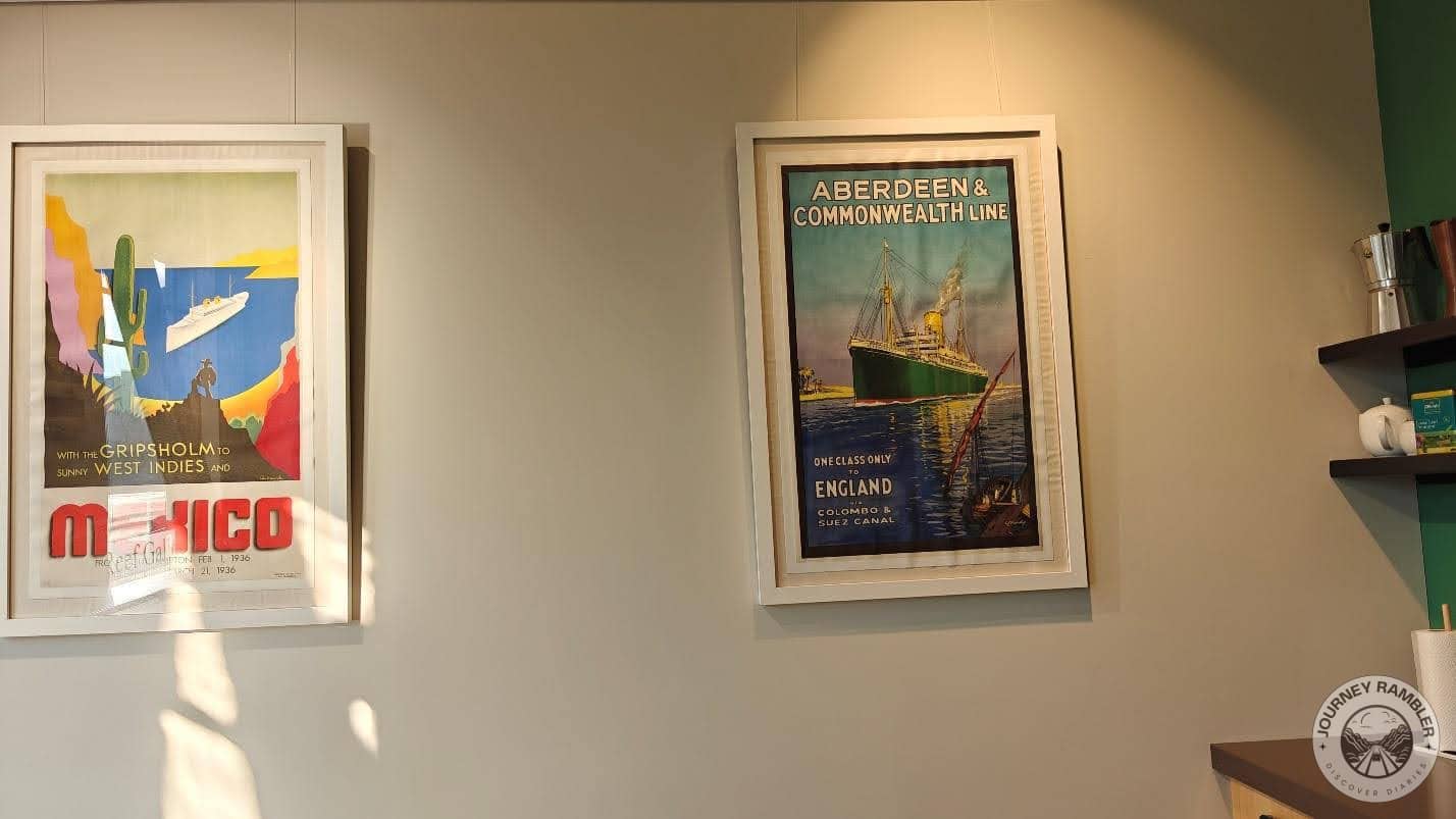 prints and posters that had been hung on the walls