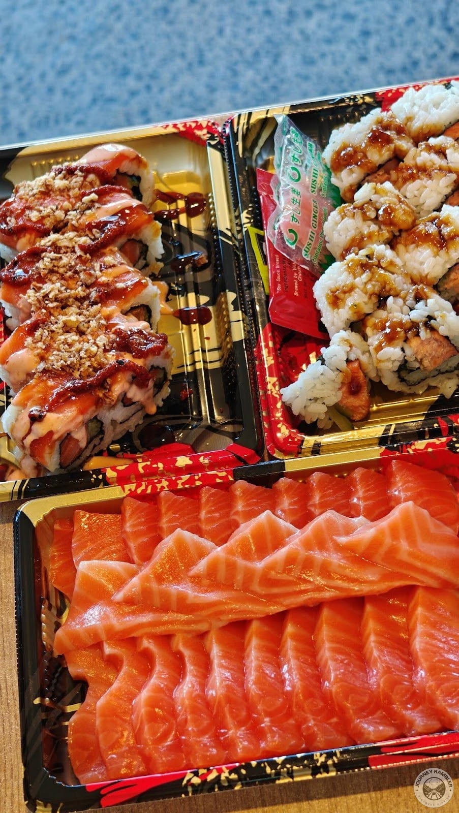 raw salmon sashimi