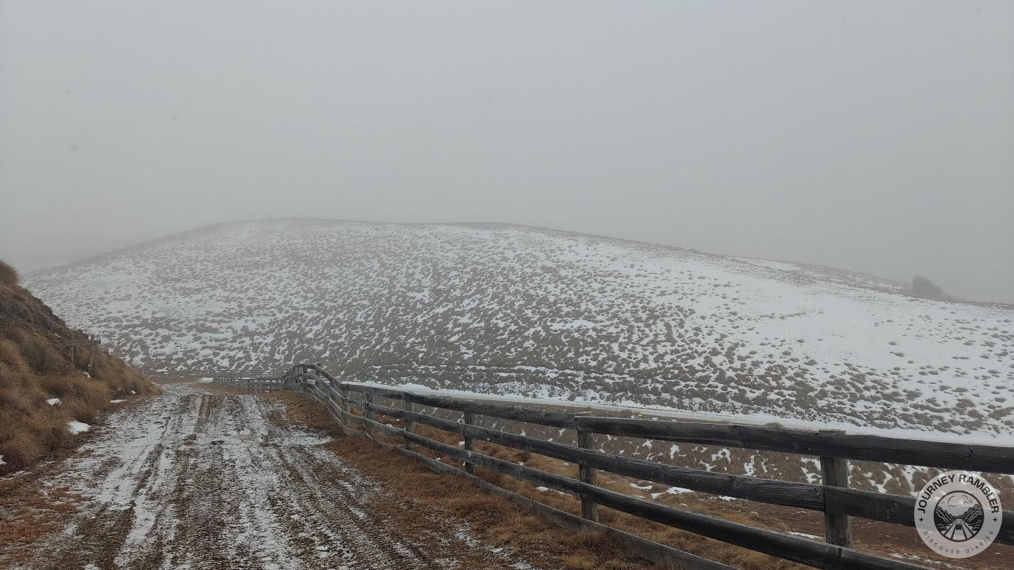 road here was covered in snow
