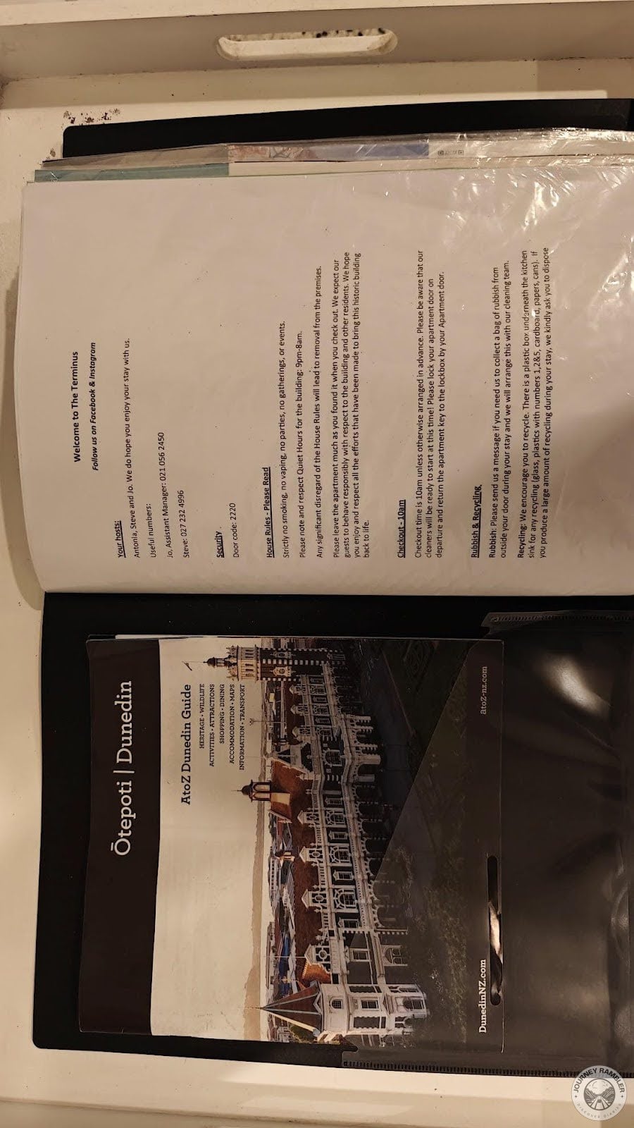 rulebook about the hotel
