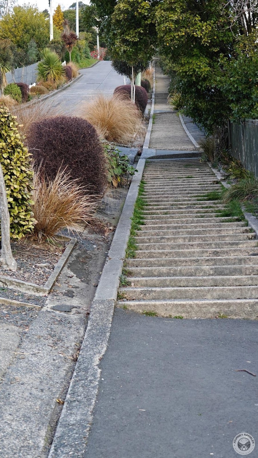 series of steps on the right