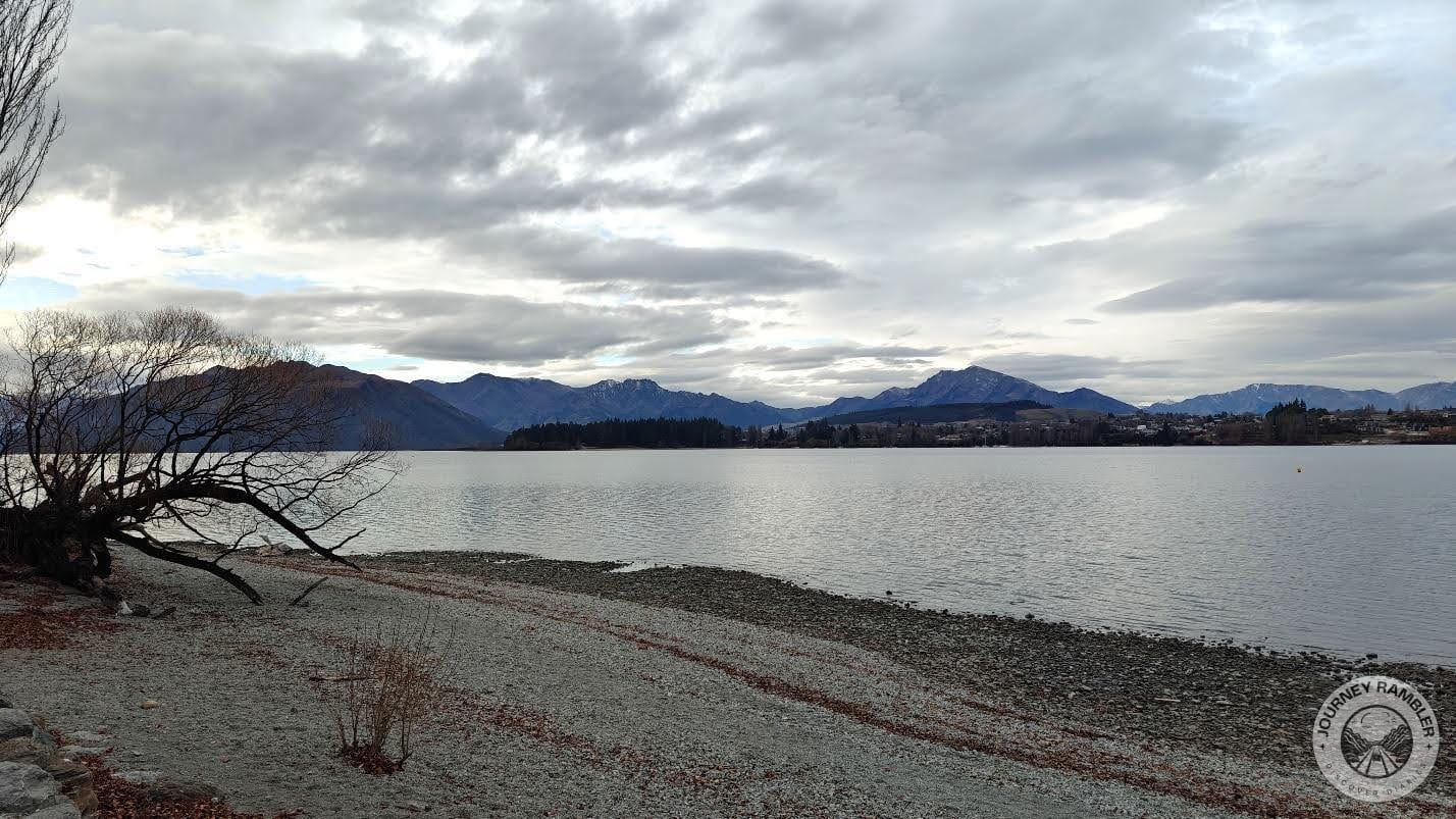 shore was full of pebbles and the water looked cold