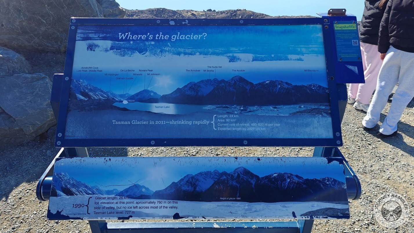 sign with information about the lake