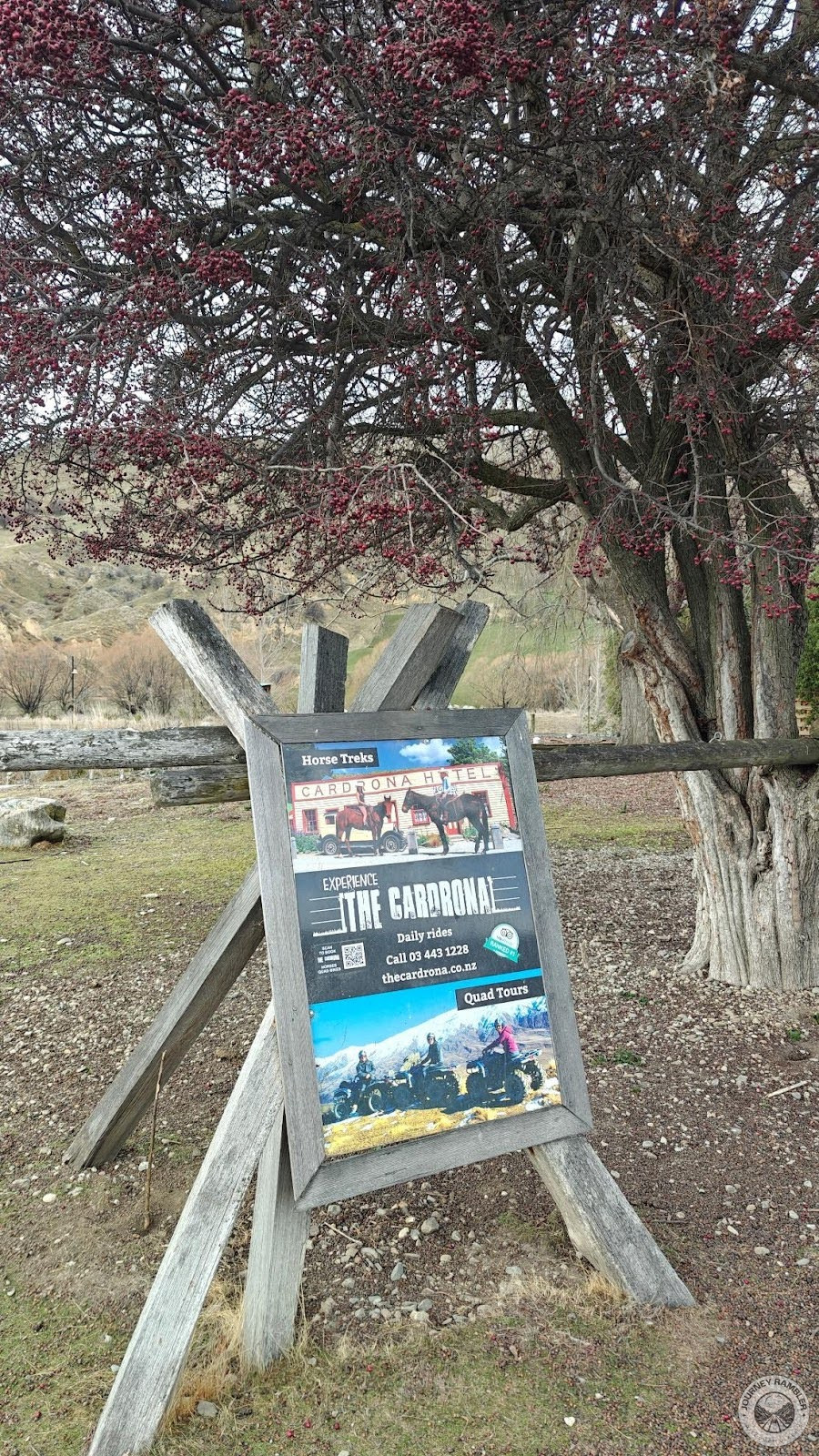 signboard about horse rides