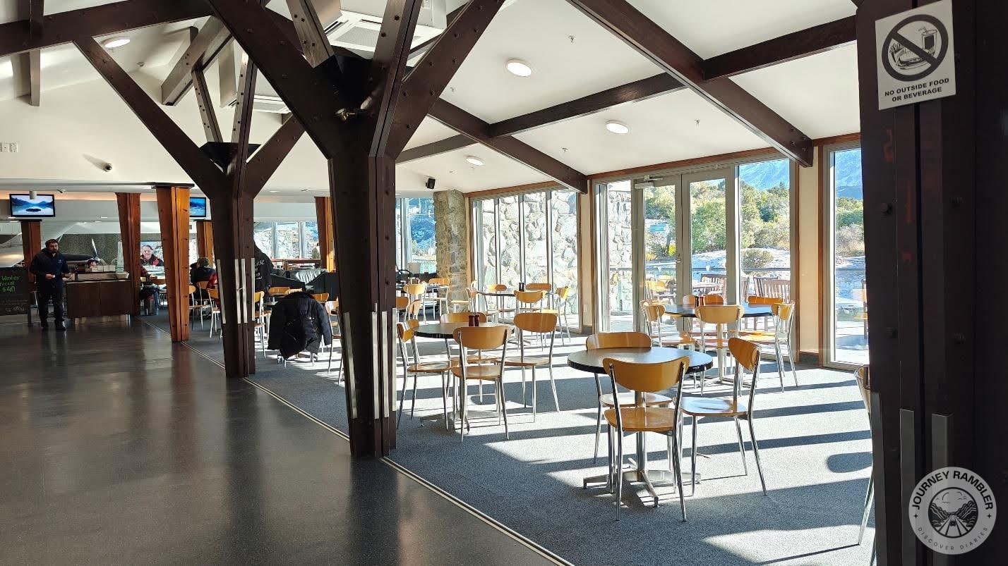 small round tables that could seat up to four people