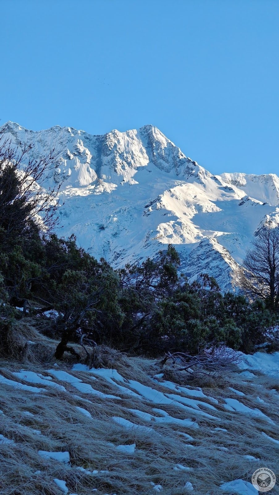 snowcapped mountains were right in front of me