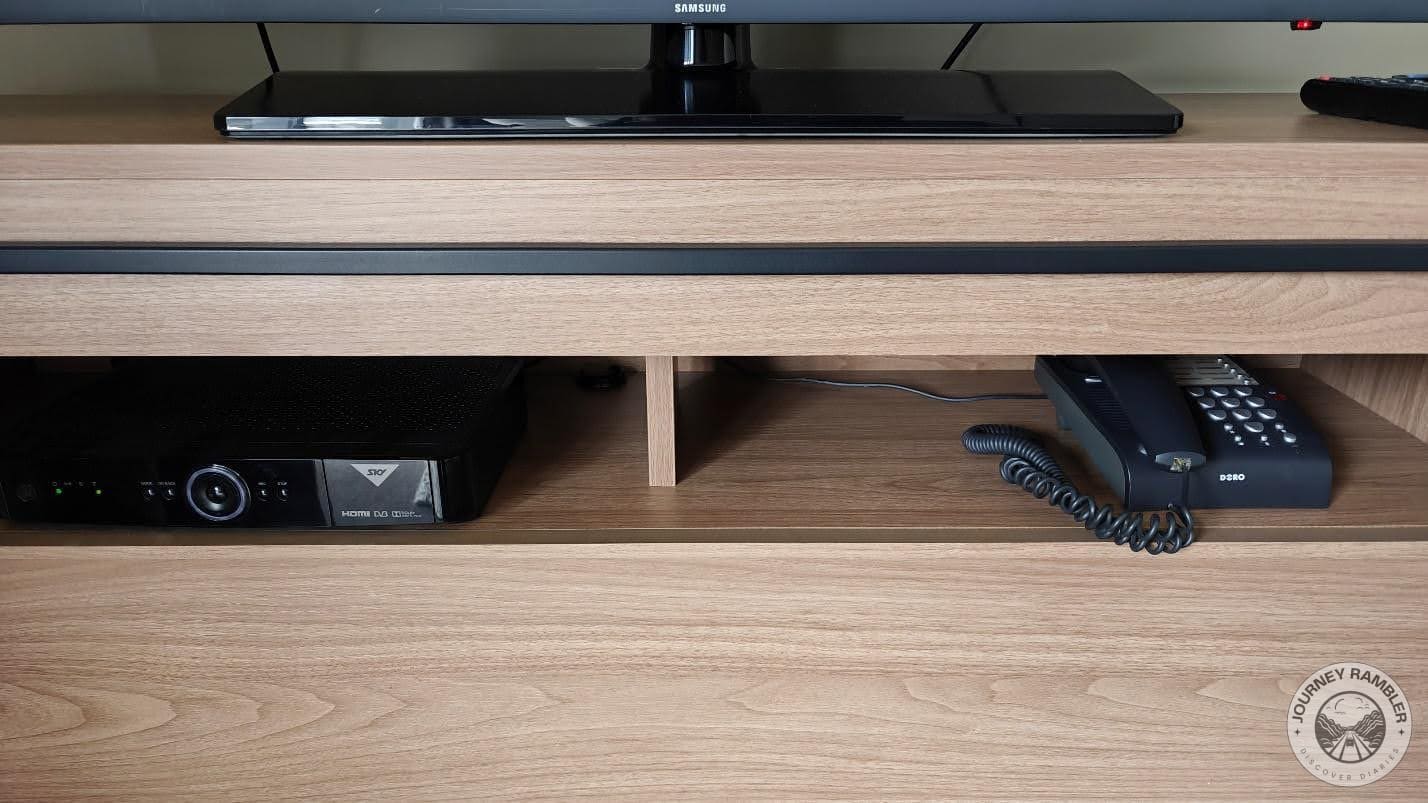 telephone and intercom system on the shelf
