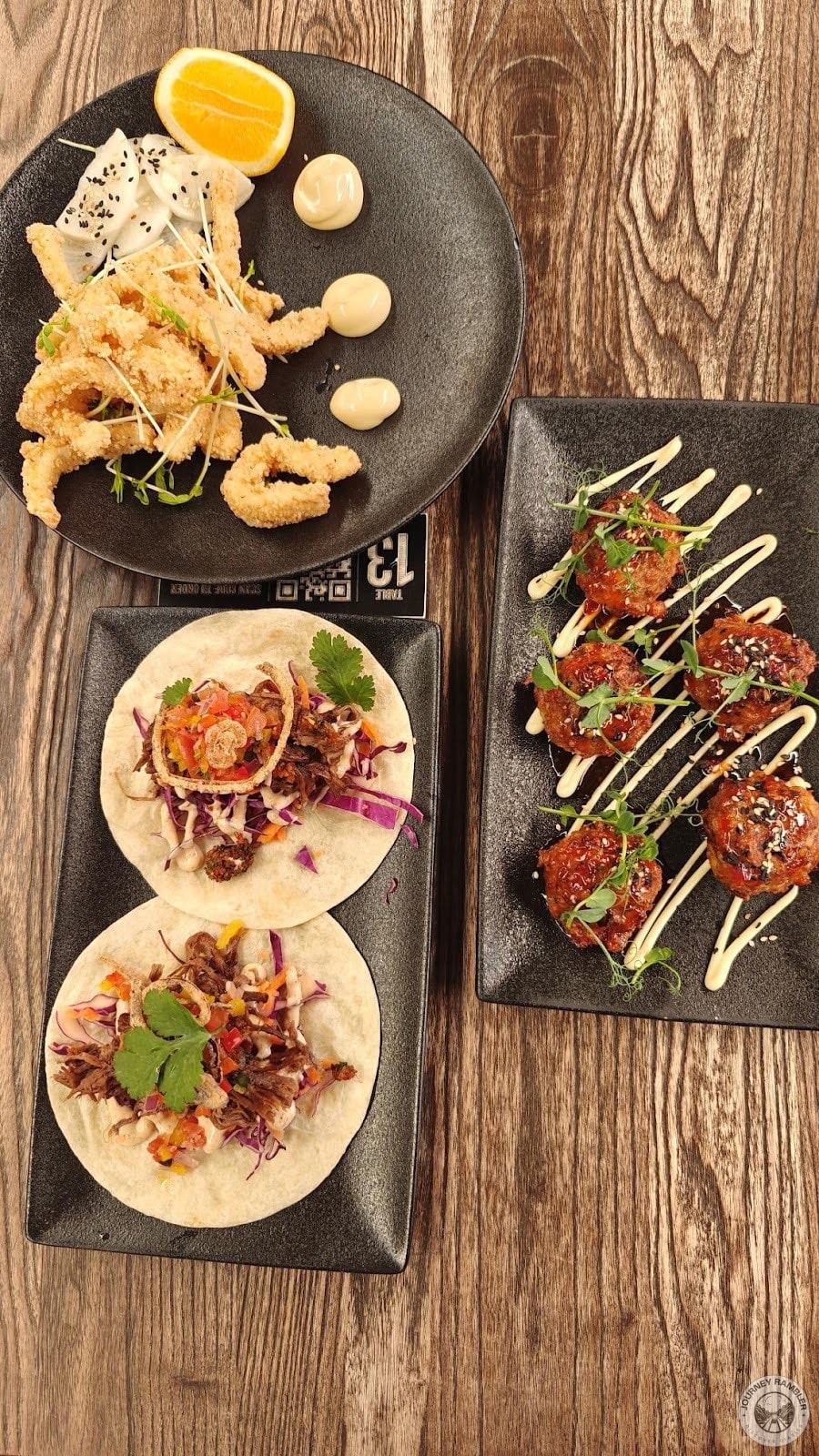 three different small plates