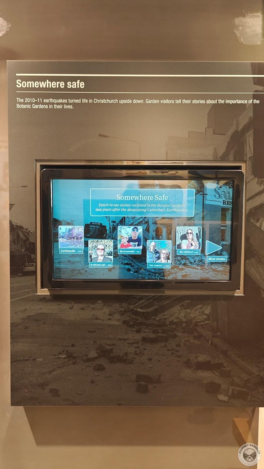 touch screen to watch recordings of visitors