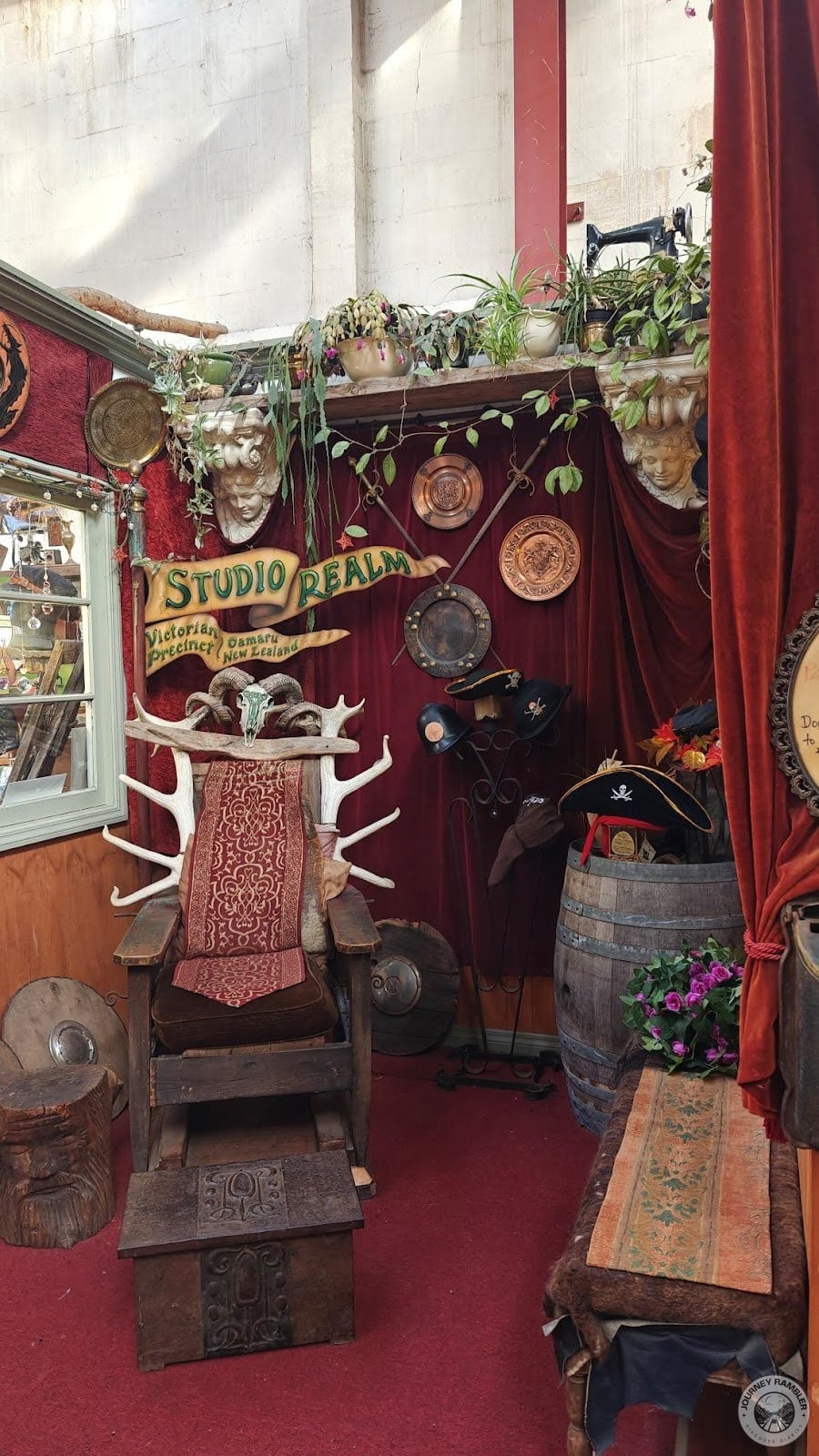 very strange looking chair with antlers