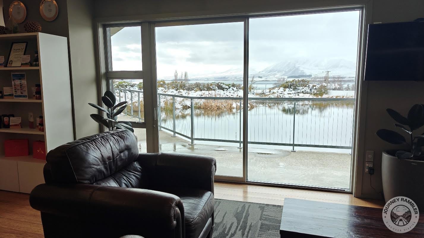 view of Lake Tekapo was awesome even from inside the hotel