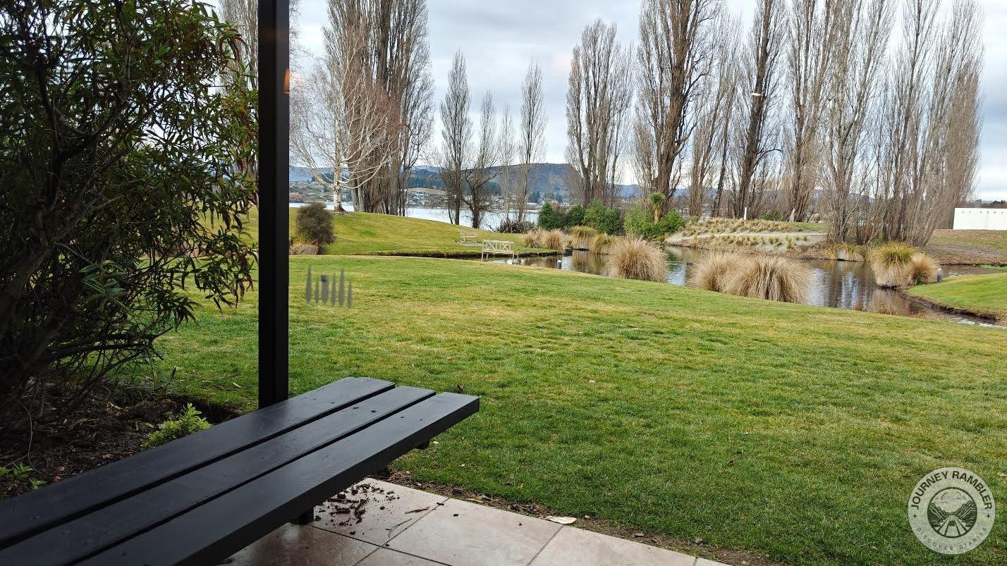 view of the lake from my room