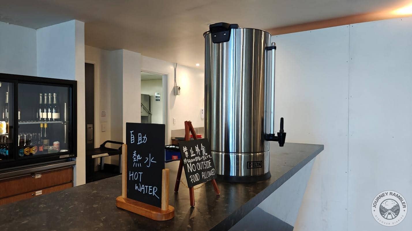 water dispenser held hot water