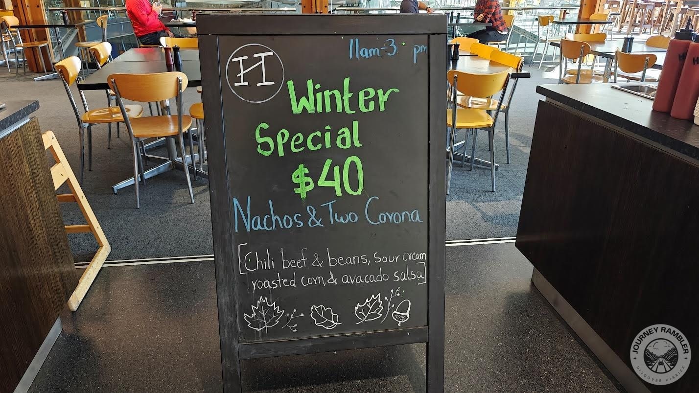 winter special had been drawn on another blackboard