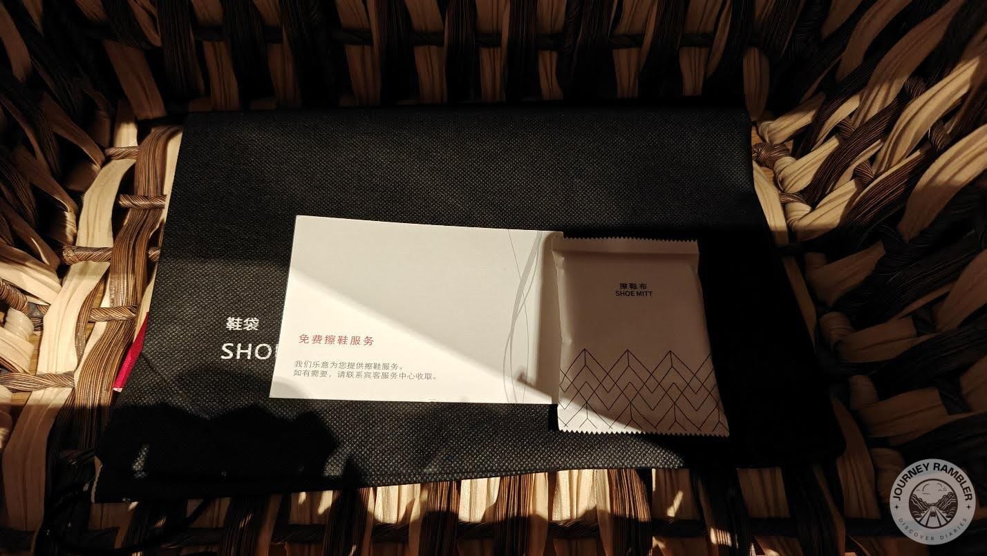 Baskets had been placed at the bottom of the closet