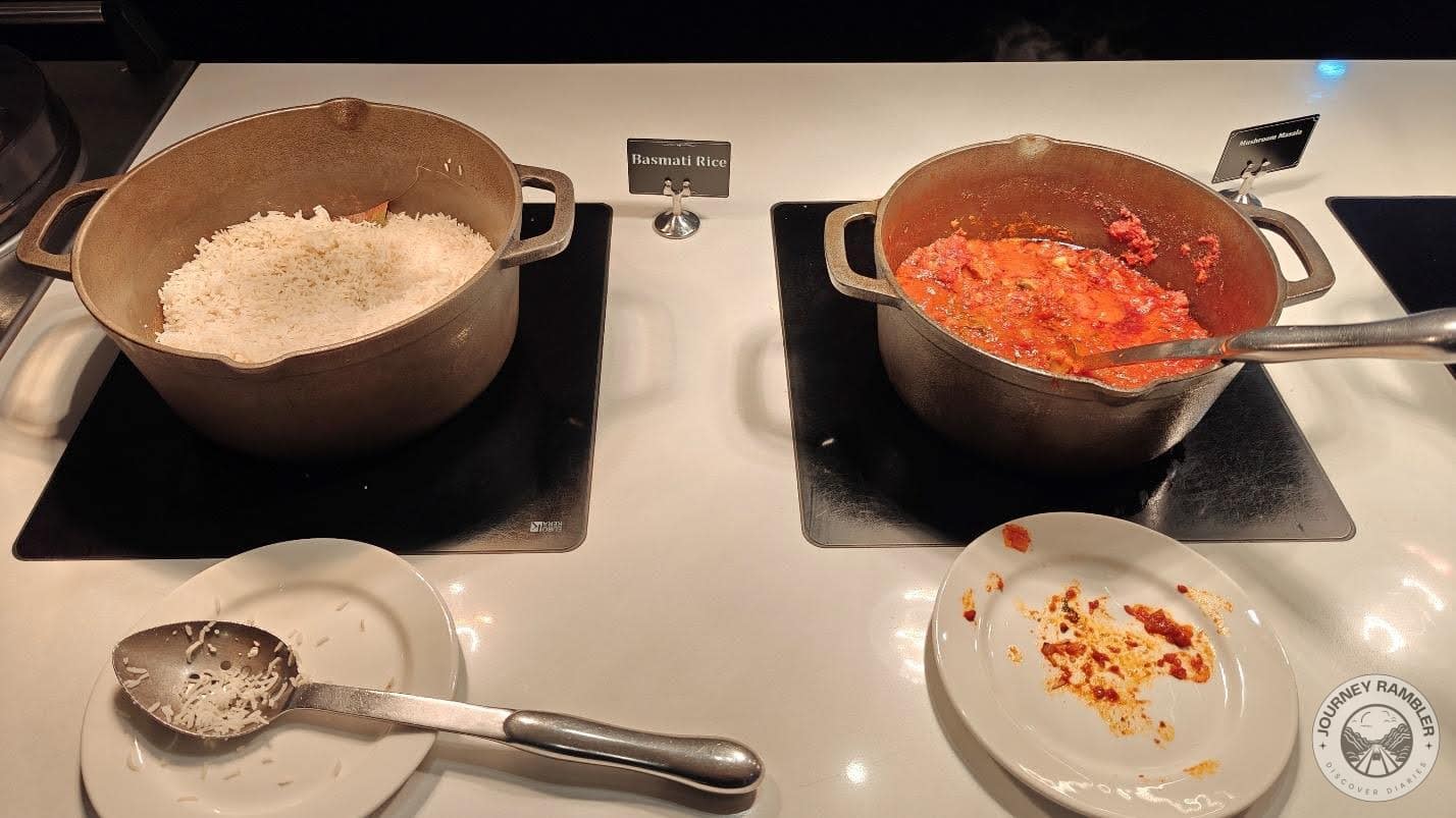 Basmati rice and mushroom masala