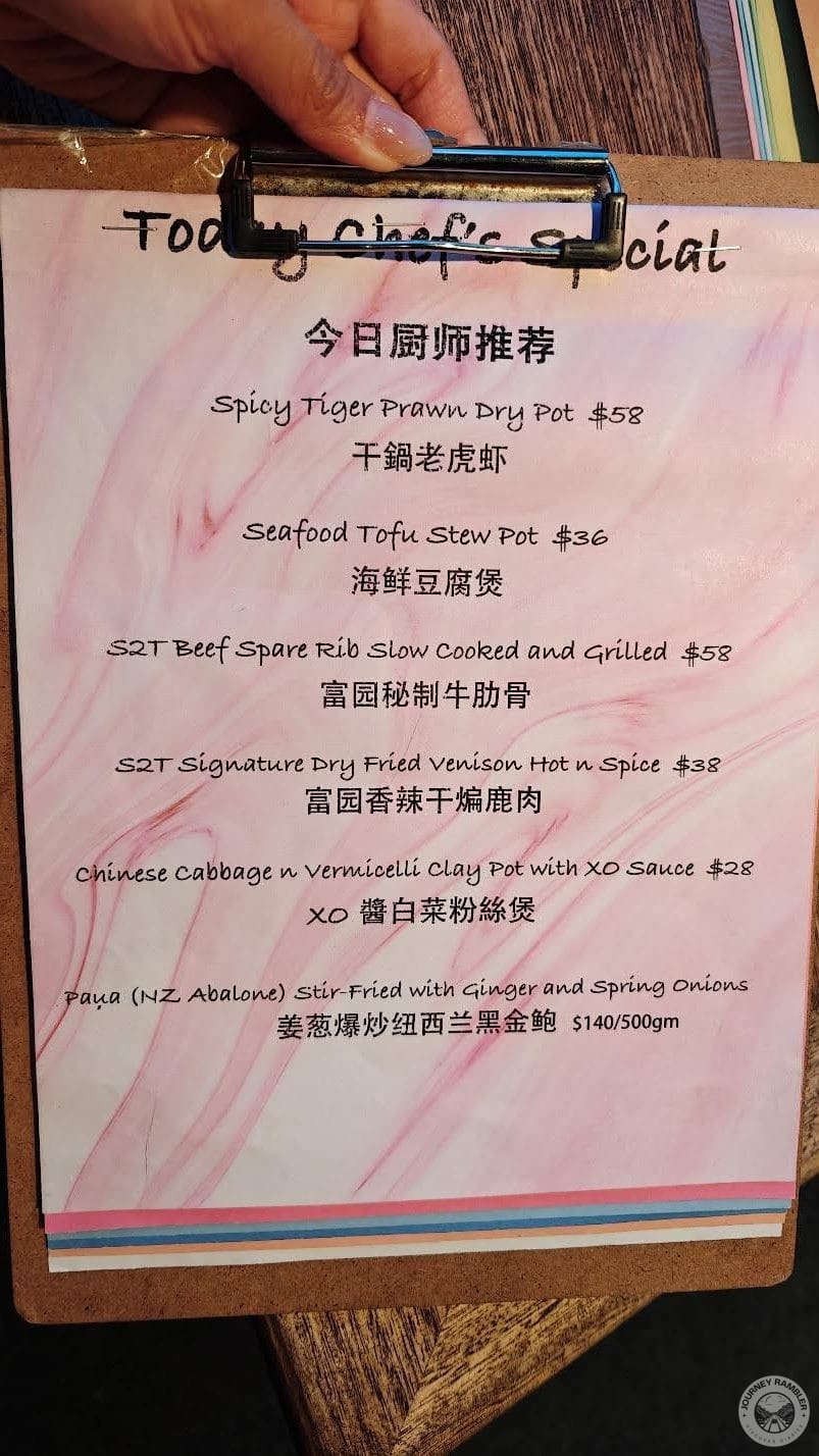 Chef’s specials on offer