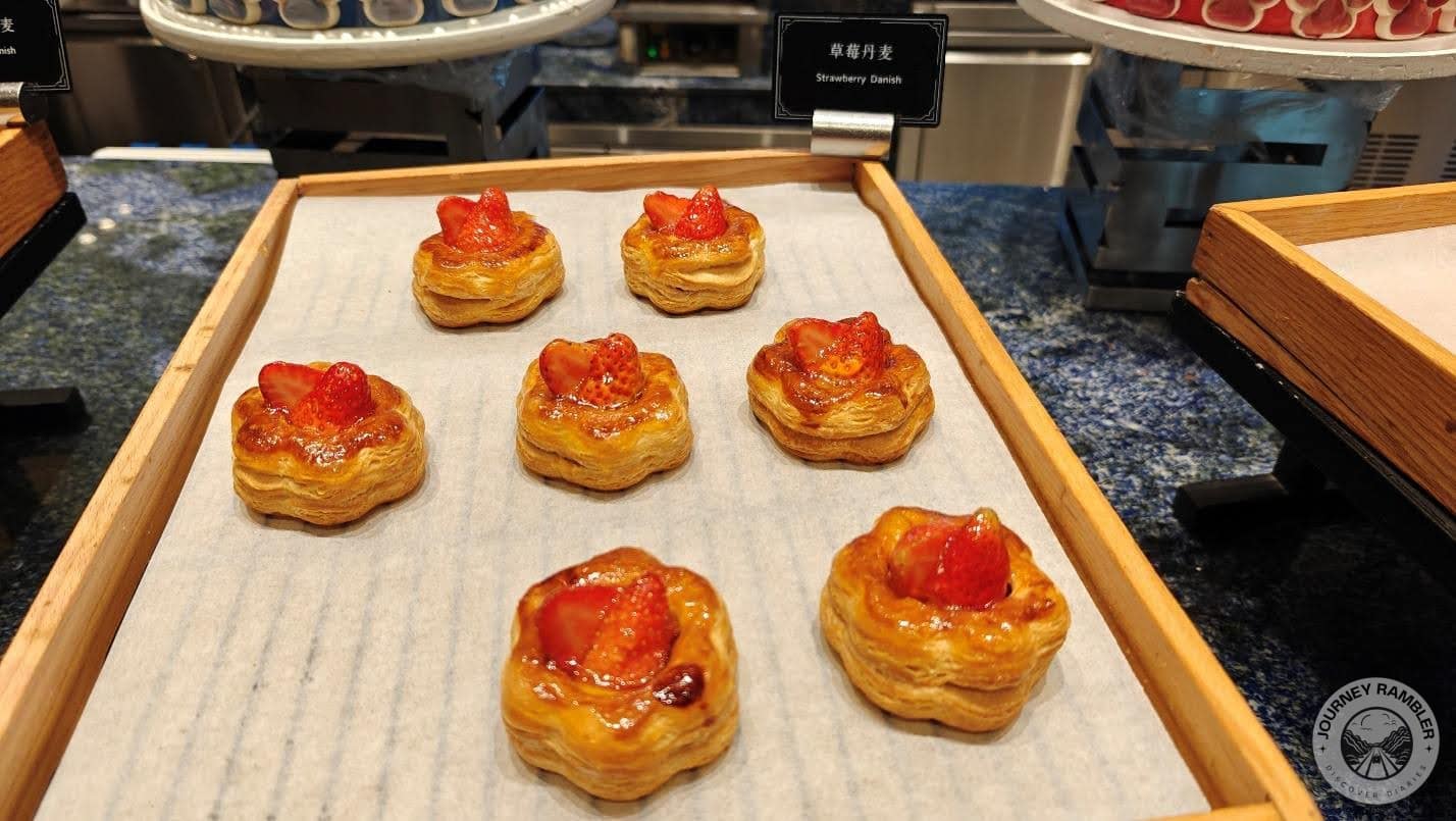 Danishes topped with fruits