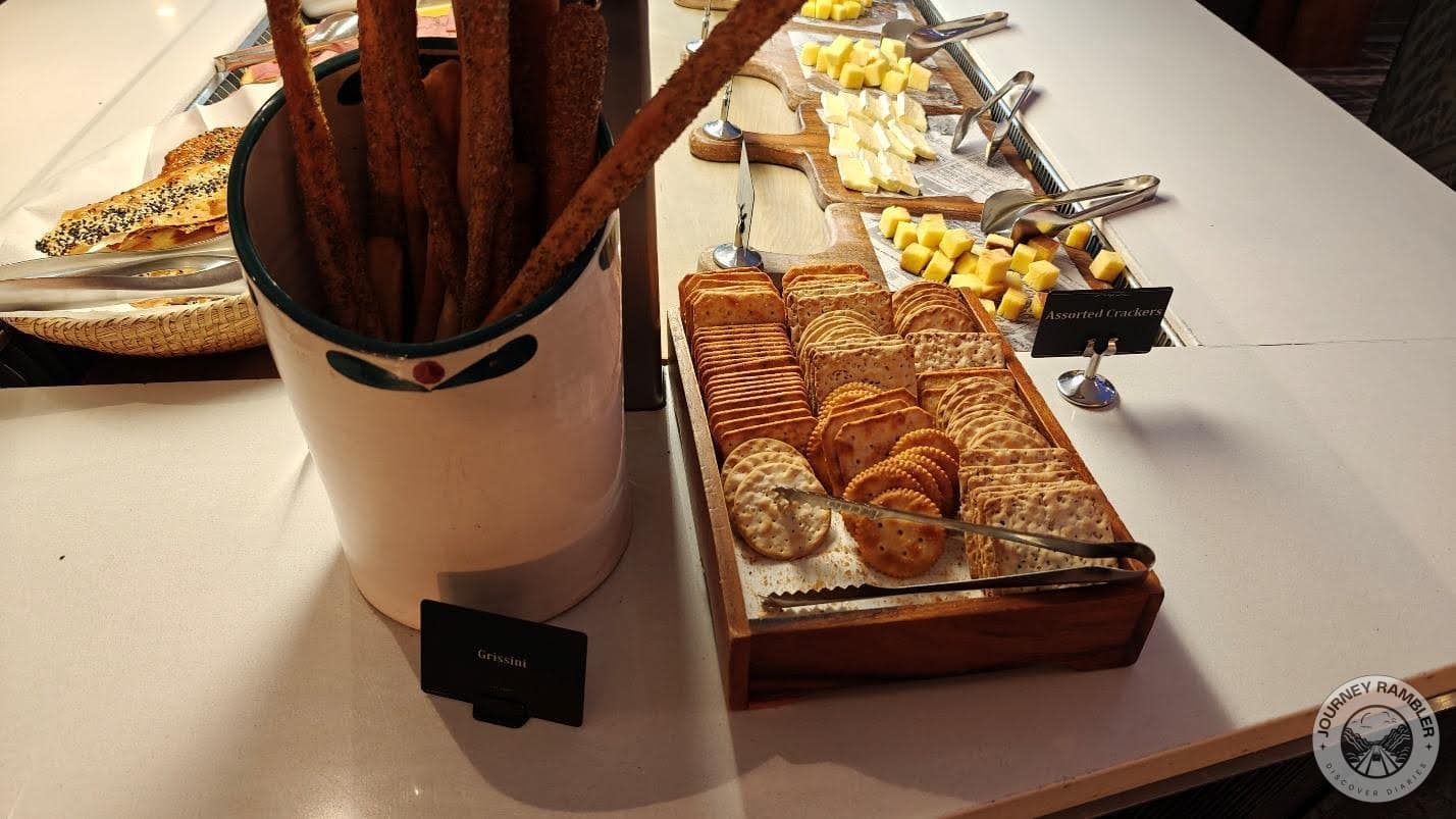 Different kinds of crackers and crostini
