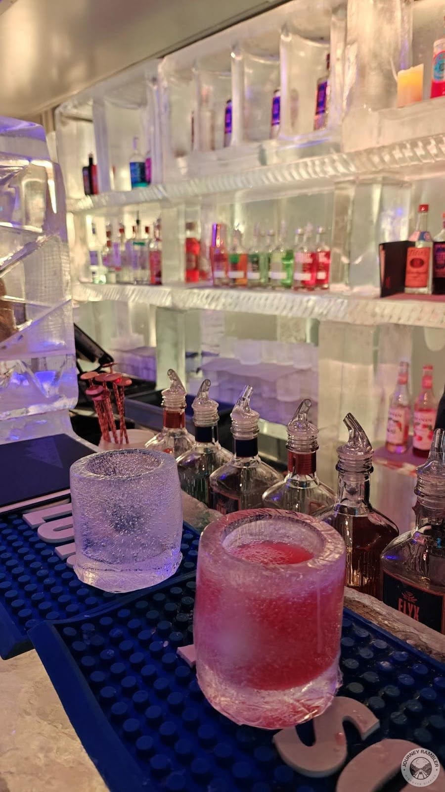 Even the glasses they served the drinks in were made of ice