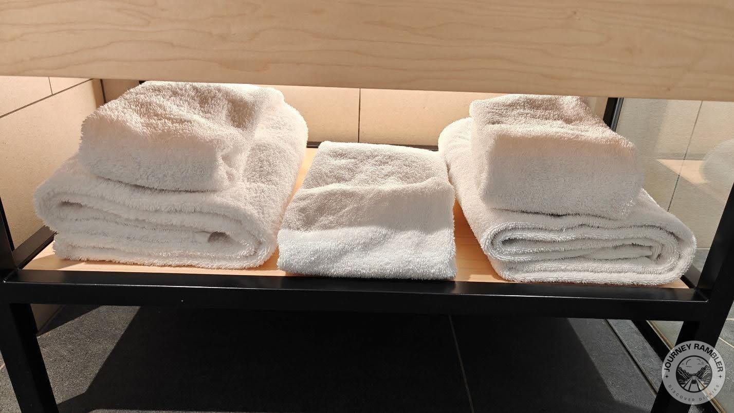 Fresh bath towels