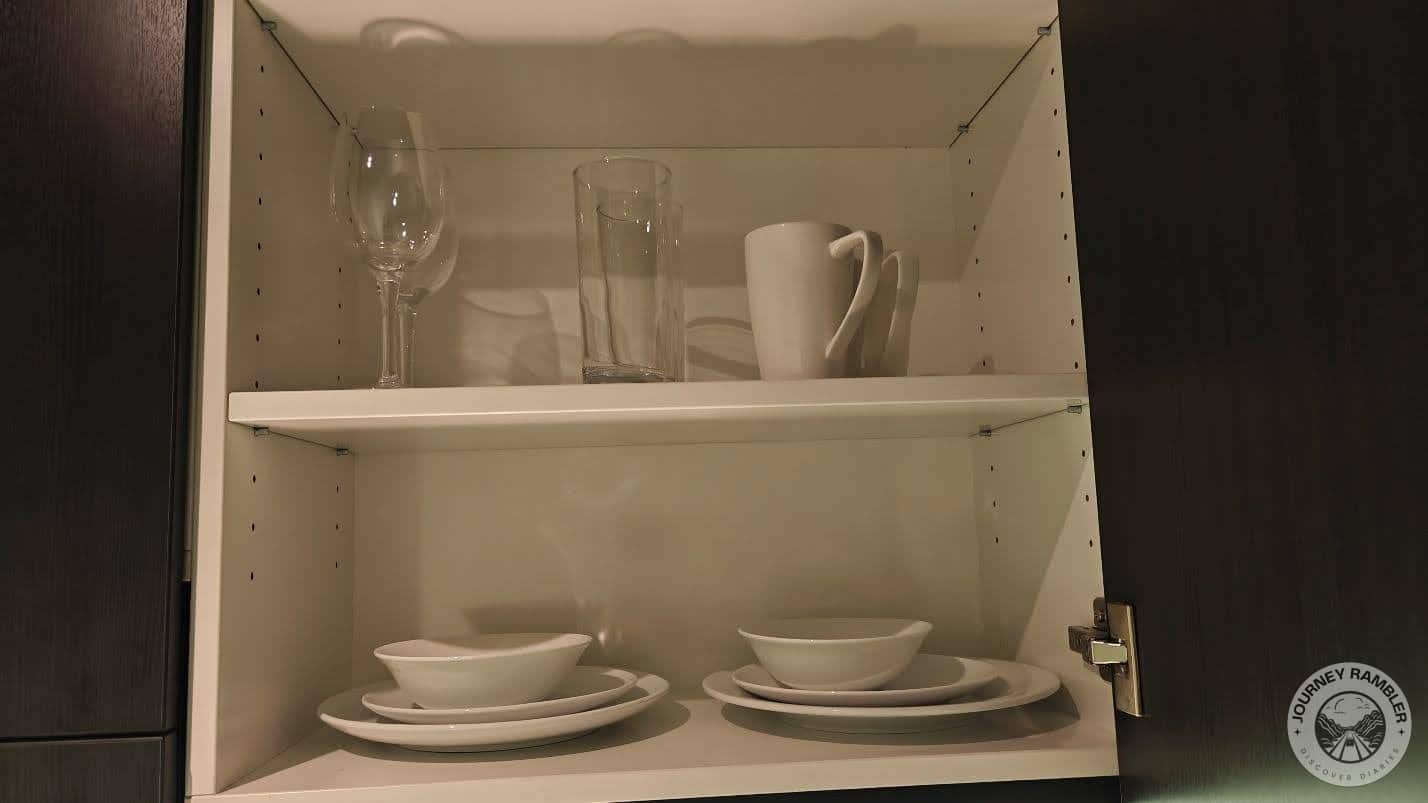 Glasses, mugs, bowls and plates