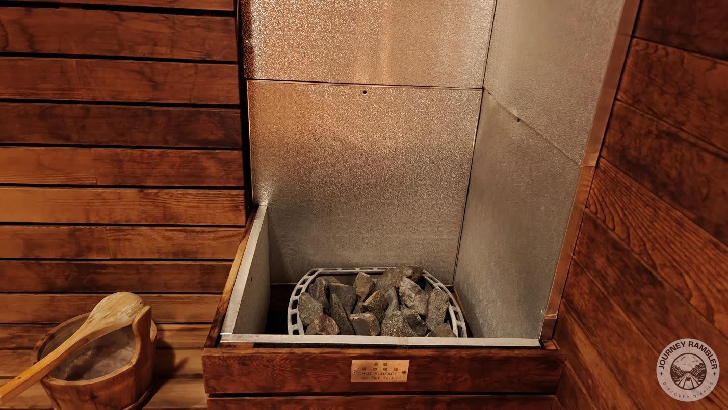 Hot coals were used to heat the room