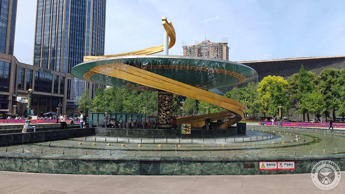 I saw the fountain start