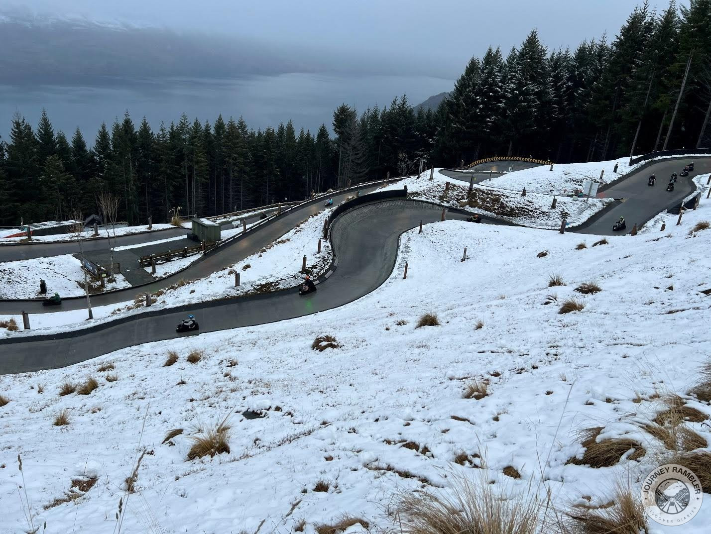 I saw the road that I would come down on the Luge cart